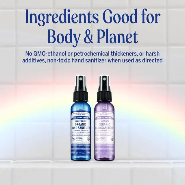 Alt view image 7 of 7 - Organic Hand Sanitizer Spray (Lavender, 2 Ounce, 2-Pack) - Simple and Effective Formula, Cleanses & Sanitizes, No Harsh Chemicals, Moisturizes and Cleans Hands