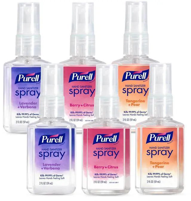 Main image of Hand Sanitizer Spray Variety, Travel Size 6ct x 2fl oz, 2026-04-ECMP