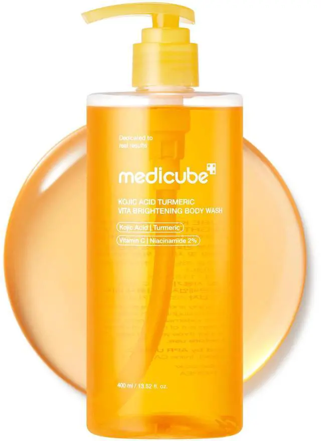 Main image of Kojic Acid Turmeric Brightening Body Wash | Gentle Shower Gel for Uneven Skin | Niacinamide, Vitamin C, AHA/BHA | Deep Cleansing, Hydrating Formula | Easy and Effective, 13.52 fl.oz