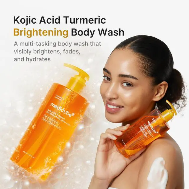 Alt view image 2 of 7 - Kojic Acid Turmeric Brightening Body Wash | Gentle Shower Gel for Uneven Skin | Niacinamide, Vitamin C, AHA/BHA | Deep Cleansing, Hydrating Formula | Easy and Effective, 13.52 fl.oz
