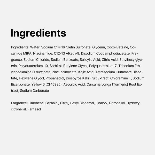 Alt view image 7 of 7 - Kojic Acid Turmeric Brightening Body Wash | Gentle Shower Gel for Uneven Skin | Niacinamide, Vitamin C, AHA/BHA | Deep Cleansing, Hydrating Formula | Easy and Effective, 13.52 fl.oz