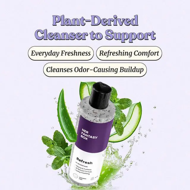 Alt view image 2 of 7 - | Refresh pH Balancing Shower Gel - Natural Feminine Hygiene Solution for Gentle Cleansing, Odor Control, and Skin Nourishment - pH-Balanced Formula for All Skin Types (8 oz)