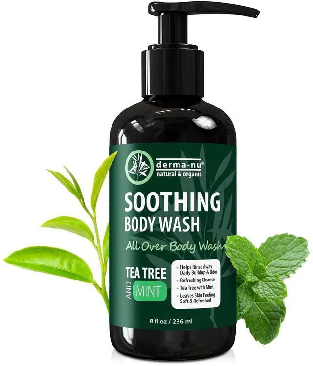 Main image of Tea Tree Oil Body Wash with Eucalyptus & Mint - Purifying Deep Cleansing Shower Gel | Odor Control Body & Foot Wash | Active Men & Women | All Skin Types | Sulfate & Paraben Free - 8oz