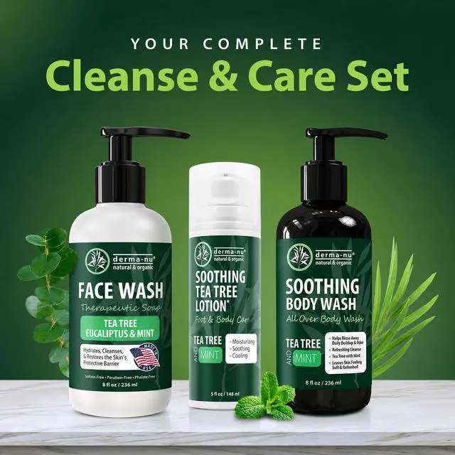 Alt view image 5 of 6 - Tea Tree Oil Body Wash with Eucalyptus & Mint - Purifying Deep Cleansing Shower Gel | Odor Control Body & Foot Wash | Active Men & Women | All Skin Types | Sulfate & Paraben Free - 8oz