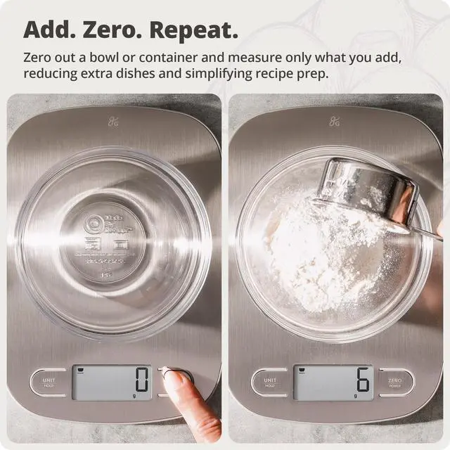 Alt view image 4 of 7 - Food Scale Digital Kitchen Scale, 1g Precision, Easy-Tare & Quick Conversion, Slim Compact Design, Durable & Portable | Ideal for Cooking, Baking & Meal Prep (Stainless Steel)
