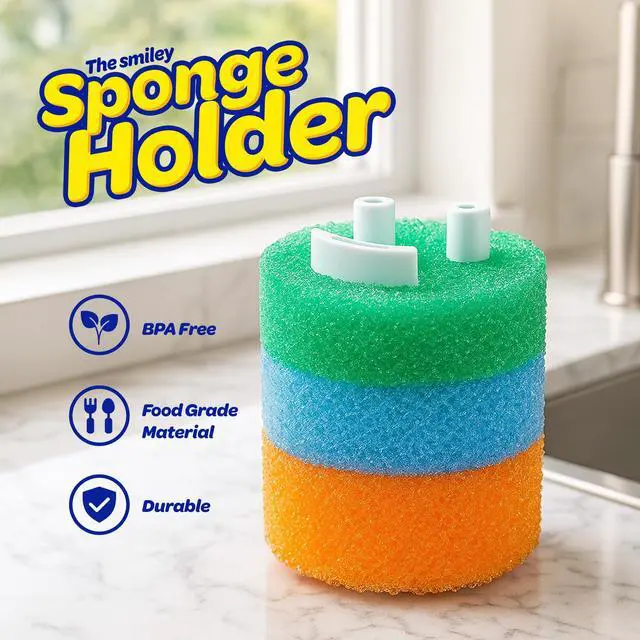Alt view image 2 of 5 - 3 Sponge Holder, Fits All Smiley Daddy & Mommy Dish Sponges