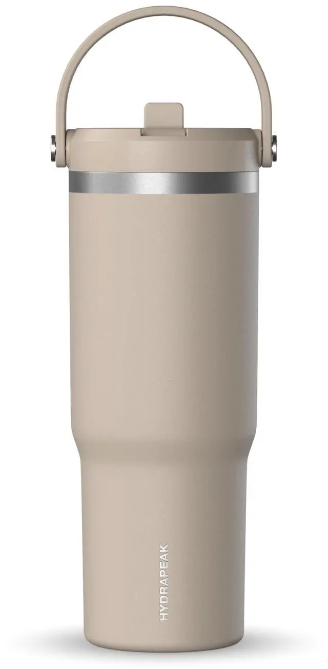 Main image of Nomad 32oz Insulated Stainless Steel Travel Tumbler with Handle & Straw Lid, Leakproof, Cupholder Friendly, Keeps Drinks Cold 24 Hours, Reusable Bottle for Daily Hydration (ST-Latte)