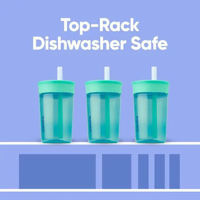 Alt view image 5 of 5 - Tumbler Kids Plastic Water Bottle 15 oz Blues