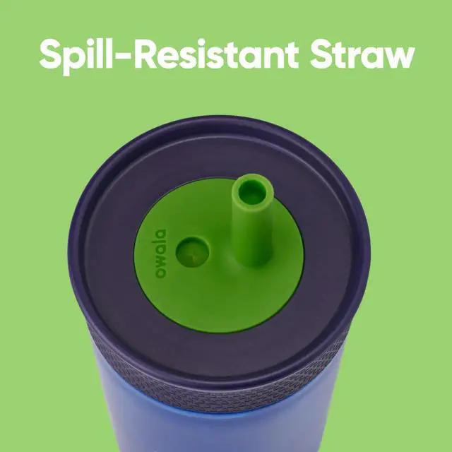 Alt view image 2 of 5 - Kids BPA-Free Plastic Tumbler with Spill Resistant Flexible Straw, Easy to Clean, Kids Water Bottle, Great for Travel, Dishwasher Safe, 15 Oz, Navy and Blue (Home Base)