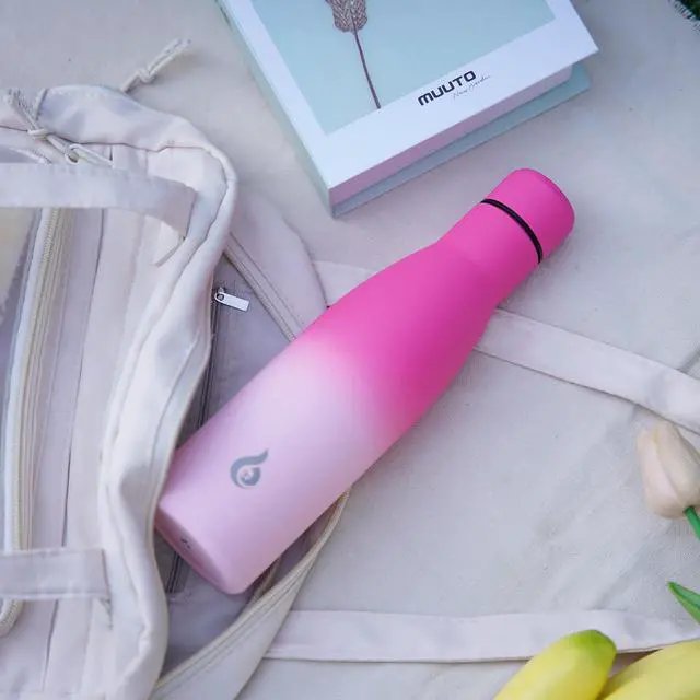 Alt view image 6 of 6 - Insulated Water Bottle 17oz Stainless Steel Water Bottles Dishwasher Safe Metal Thermal Keep Cold and Hot,Midnight Black