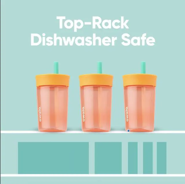 Alt view image 5 of 5 - Kids Insulation BPA-Free Plastic Tumbler with Spill Resistant Flexible Straw, Easy to Clean, Kids Water Bottle, Great for Travel, Dishwasher Safe, 15 Oz, Orange and Peach (Watermelon)
