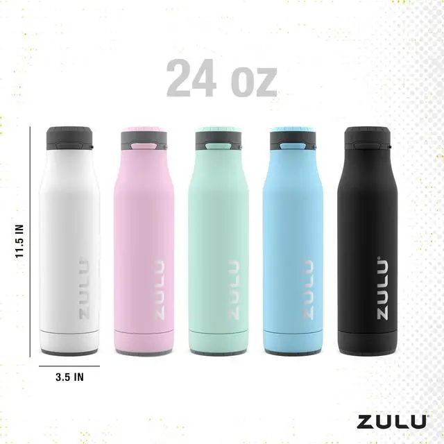 Alt view image 7 of 7 - Ace 24oz Vacuum Insulated Stainless Steel Water Bottle with Chug Spout | Leak-Proof Locking Lid and Removable Base |Reusable Bottle for Cycling Sports Gym Travel Bicycle Bottle Cage | Yucca