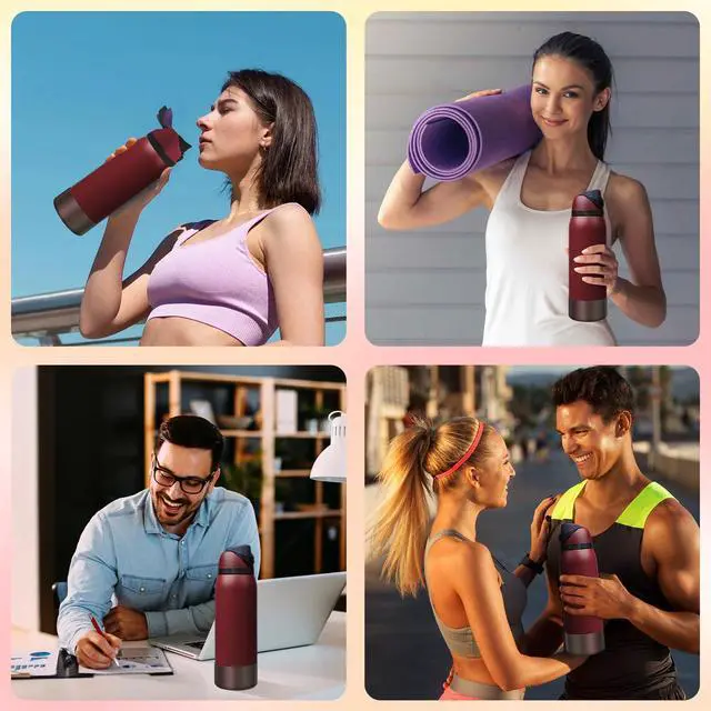 Alt view image 7 of 7 - Chameleon Silicone Water Bottle Boot, Compatible with Owala 24oz 32oz 40oz, Gradient Matte Luster Cup Sleeve Bottom Cover for FreeSip, Twist, or Flip Stainless Steel Water Bottles