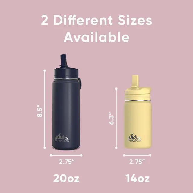 Alt view image 5 of 7 - Mini 14oz Water Bottle with Straw Lid, Stainless Steel Double Wall Insulated Water Bottle | Leak-Proof and Spill-Proof Water Bottle, 24 Hours Cold (Pink)