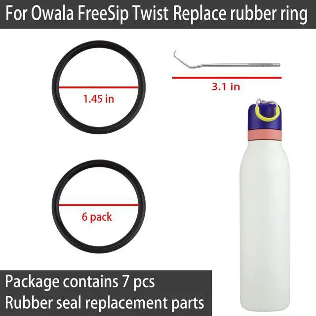 Alt view image 3 of 7 - 6-Pack O-ring for Owala FreeSip Twist Insulated Stainless Steel Water BottleGaskets compatible with Owala FreeSip Twist 18oz 24oz Insulated Stainless Steel Bottle.