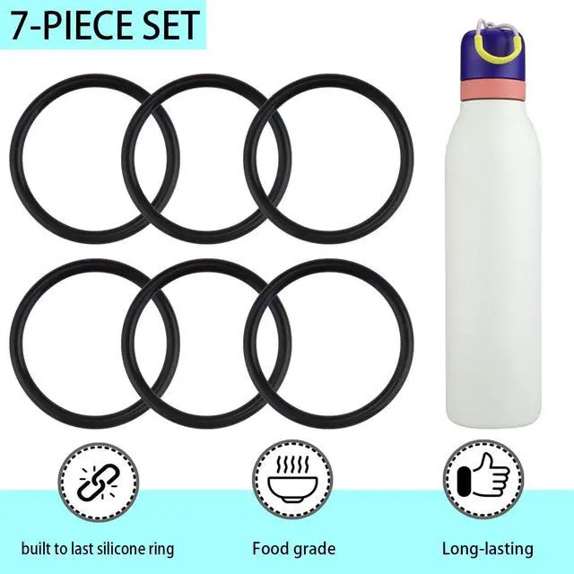 Alt view image 5 of 7 - 6-Pack O-ring for Owala FreeSip Twist Insulated Stainless Steel Water BottleGaskets compatible with Owala FreeSip Twist 18oz 24oz Insulated Stainless Steel Bottle.