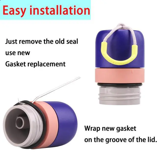 Alt view image 6 of 7 - 6-Pack O-ring for Owala FreeSip Twist Insulated Stainless Steel Water BottleGaskets compatible with Owala FreeSip Twist 18oz 24oz Insulated Stainless Steel Bottle.