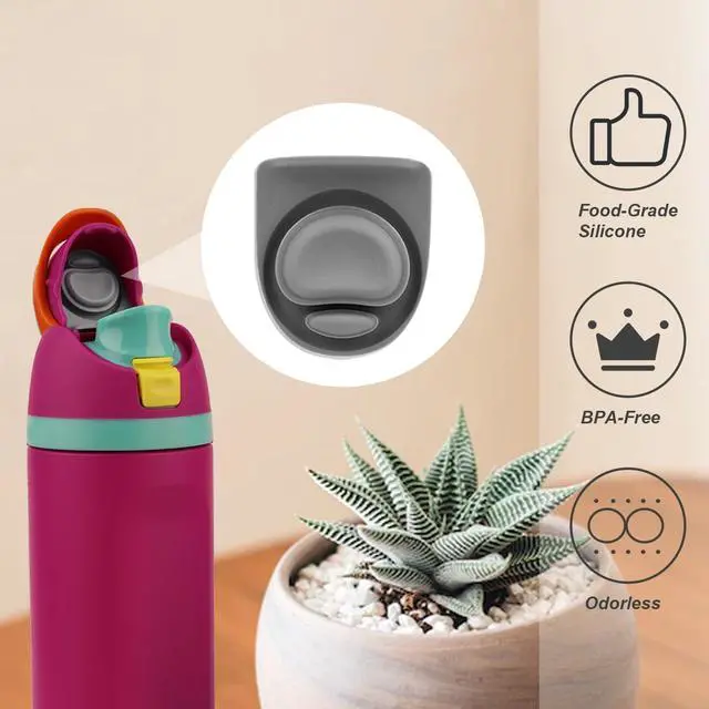Alt view image 5 of 6 - 4pcs Replacement Stopper Compatible with Owala FreeSip 24oz 32oz, Water Bottle Top Lid Gasket for Owala 16/19/24/32/40oz Seal Bottle Cap Mouth Stopper Part Silicone Plug Accessories BPA-Free (Gray)
