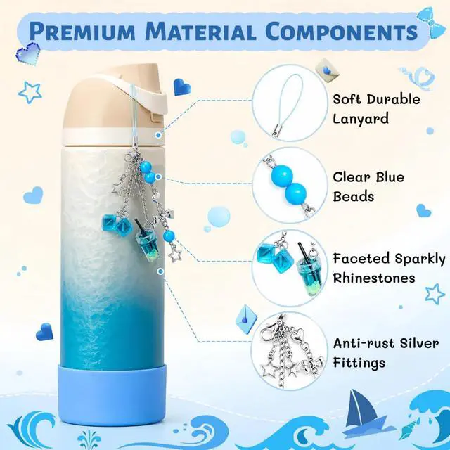 Alt view image 2 of 7 - Black Cherry Charm & 2PCS Silicone Boot for Owala 30oz & 40oz FreeSip Sway Bottles & Tumblers, Cute Water Bottles Accessories for Owala All Series Set (Frozen Soda, Insulated 32oz)
