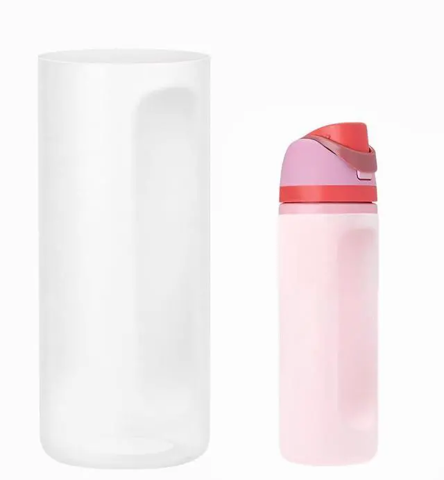 Main image of Silicone Water Bottle Boot, for Owala Water Bottle 24 oz Accessories, Protective Anti-Scratch & Anti-Dent No Noise Sleeve Cover for FreeSip Water Bottles (Translucent)