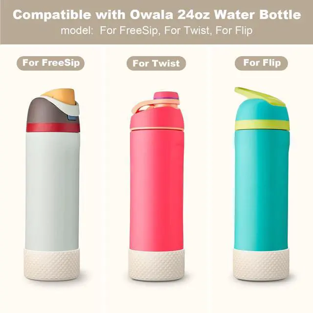 Alt view image 2 of 7 - Silicone Boot for Owala Water Bottle 32 oz, Anti-Slip Protective Sleeve for FreeSip/Twist/Flip Stainless Steel Water Bottles Accessories