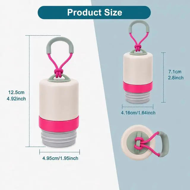 Alt view image 6 of 7 - Replacement Lid Compatible with Owala FreeSip Twist Insulated Stainless Steel 18oz 24oz, 2 Pack Caps with Carry Handle, with Straws, Lid Accessory for FreeSip Twist Bottles (Beige)
