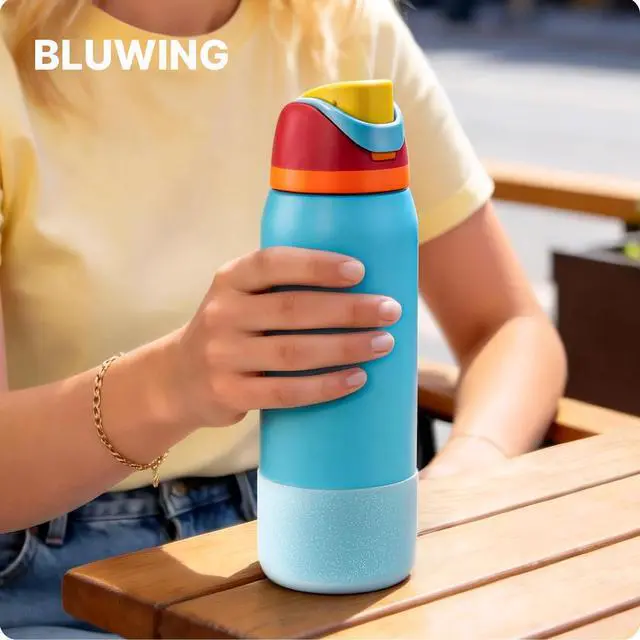 Alt view image 7 of 7 - Silicone Water Bottle Boot for Owala 32 oz, Anti-Slip Protective Sleeve Bottom for Owala 32oz FreeSip/Twist/Flip Insulated Water Bottle(Rose Red)