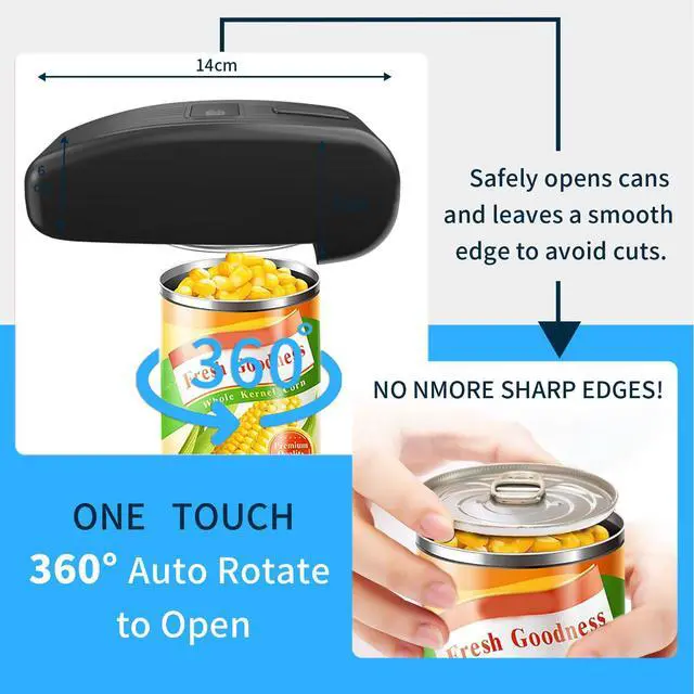 Alt view image 4 of 7 - Electric Can Opener with LED Display, USB Rechargeable Electric Can Opener for Seniors & Arthritis, One-Touch Automatic Can Opener, Hands-Free, Smooth Edge, Compact, Cordless