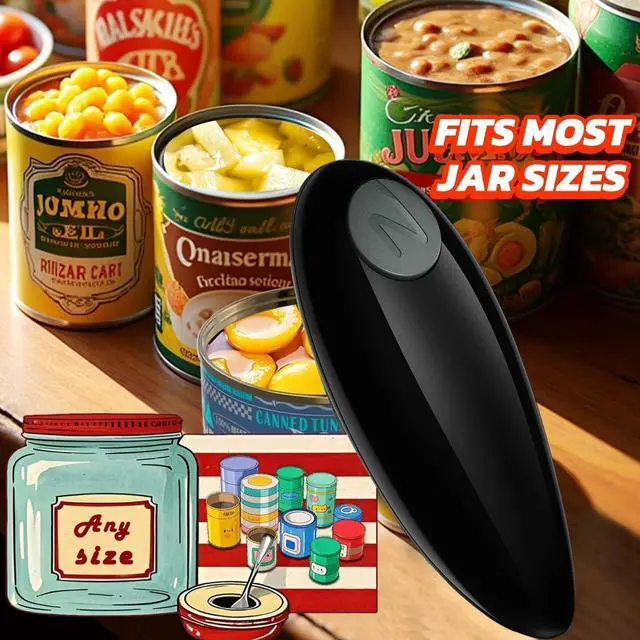 Alt view image 4 of 6 - Electric Can Opener, One-Touch Automatic Can Opener for Seniors with Arthritis, Battery Operated Hands Free Smooth Edge Can Opener, Compact Can Opener Electric for Kitchen, Home, RV, Outdoor Use