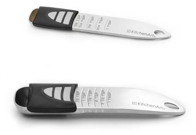 Main image of Stainless Steel Pro Sliding Adjust-A-Tablespoon and Teaspoon Set