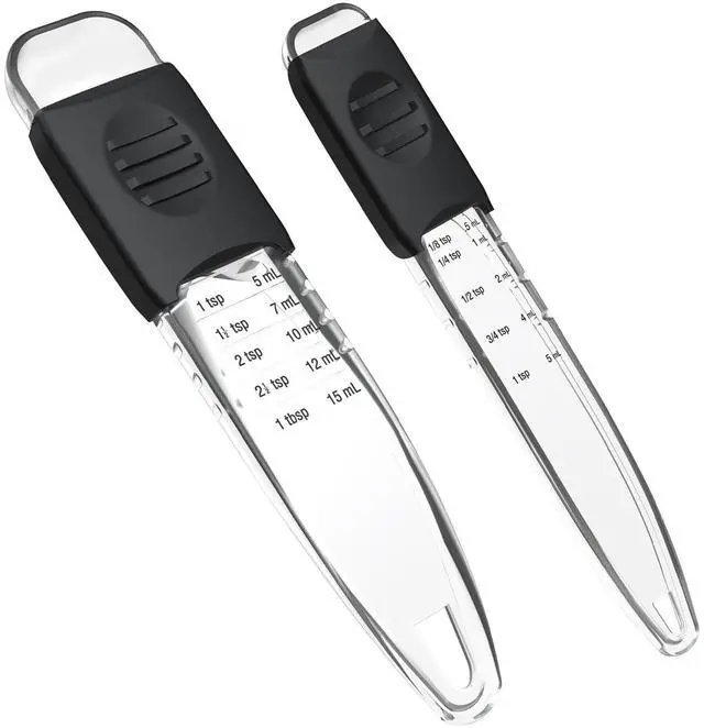 Main image of Professional Adjustable Measuring Spoons Set of 2#2258, Fits in Spice Jars, Teaspoon Measuring Spoons 9 in 1 for Dry and Liquid, BPA- free & Dishwasher Safe