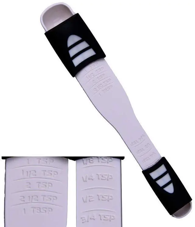 Main image of Adjustable Measuring Spoon White,Creative Double End Adjustable Scale, Eight Stalls Measuring Spoon,Measuring Dry/Semi-Liquid Ingredients,Metering Spoon for Baking,Cooking,Coffee,Sugar,Salt,Powder.