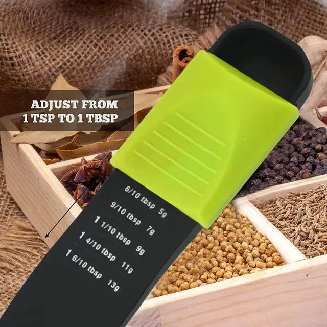 Alt view image 4 of 6 - Adjustable Measuring Spoon, 9-in-1 Teaspoon & Tablespoon, Sliding