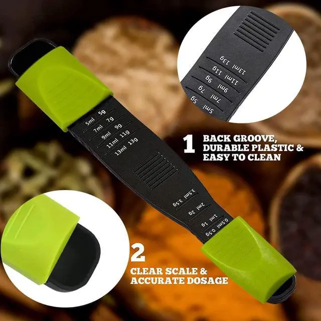 Alt view image 3 of 6 - Adjustable Measuring Spoon, 9-in-1 Teaspoon & Tablespoon, Sliding