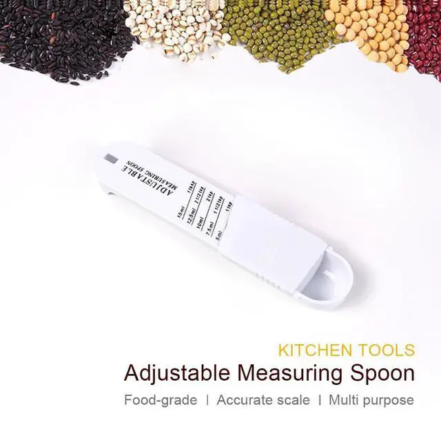 Alt view image 2 of 5 - Adjustable Measuring Spoon with 5 Scales in One,1tsp, 1 1/2tsp, 2tsp, 2 1/2tsp, and 1 tbsp,Kitchen Measurements for Baking Cooking