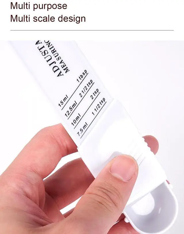 Alt view image 4 of 5 - Adjustable Measuring Spoon with 5 Scales in One,1tsp, 1 1/2tsp, 2tsp, 2 1/2tsp, and 1 tbsp,Kitchen Measurements for Baking Cooking
