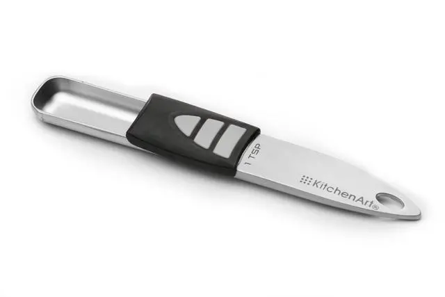 Alt view image 7 of 7 - Pro Adjust-A-Teaspoon, Stainless Steel Measuring Spoon, Silver
