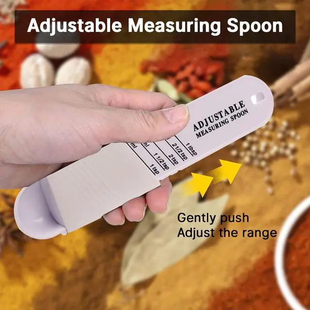 Alt view image 2 of 7 - Adjustable Measuring Spoon for Dry and LiquidWhite