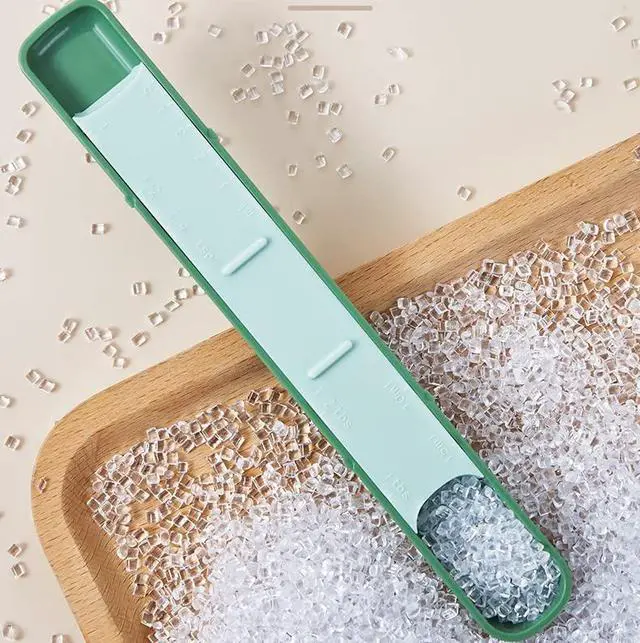 Alt view image 2 of 7 - 11-Pc Measuring Cups and Spoons Set, Stackable with Lids, Green