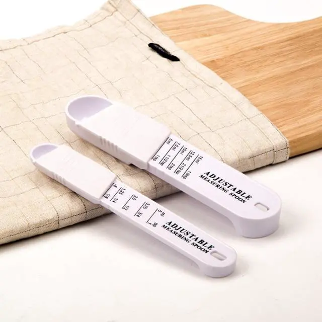Alt view image 5 of 5 - Adjustable Measuring Spoon, Double End All in One Adjustable Scale Metering Spoon for Baking, Cooking, Powder, Oil, Sugar, Salt (Set of 2)