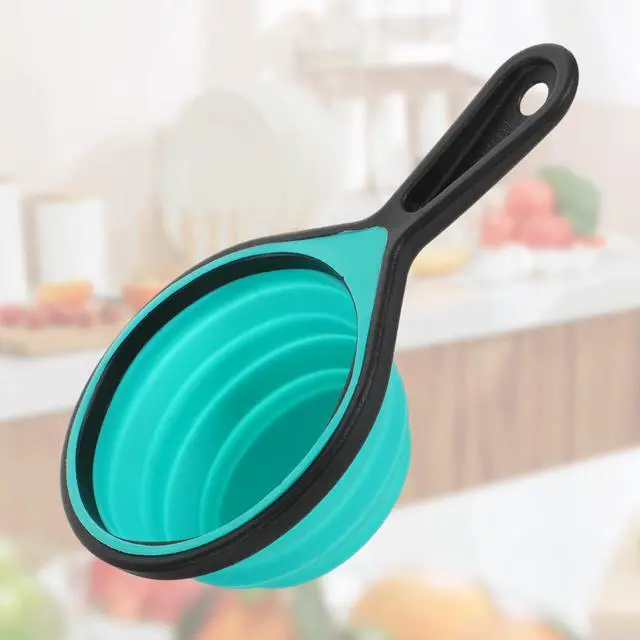 Alt view image 7 of 7 - 8PCS Adjustable Measuring Cup Silicone Measuring Spoons Set Folding Space Saving Design Kitchen Tools for Baking Cooking Multicolor