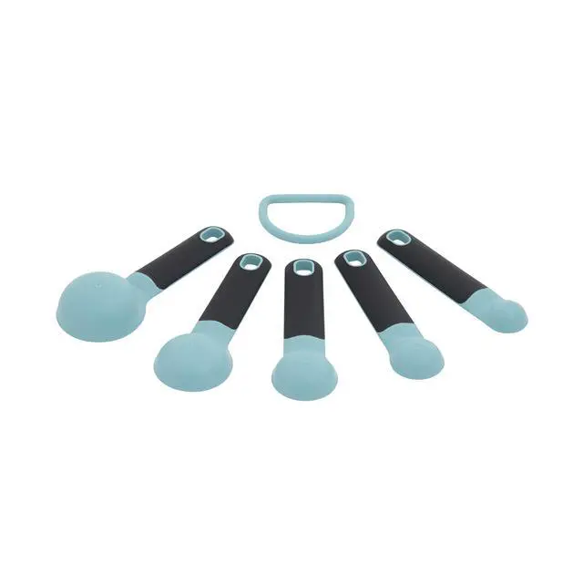 Alt view image 2 of 7 - Measuring Spoons, Set Of 5, Aqua Sky
