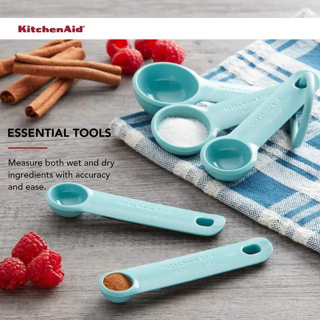 Alt view image 6 of 7 - Measuring Spoons, Set Of 5, Aqua Sky