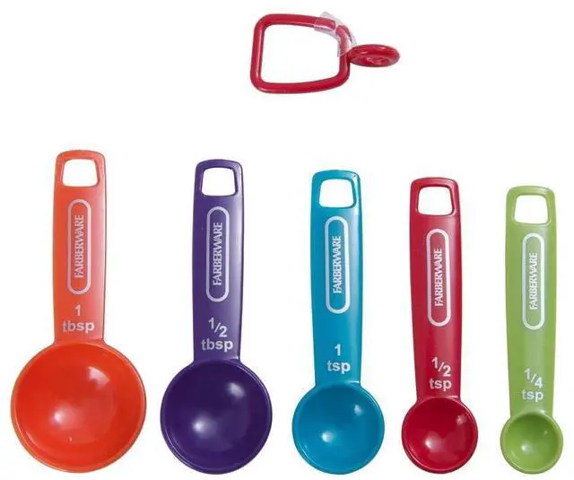 Alt view image 2 of 5 - Professional Plastic Measuring Spoons, Set of 5, Colors may vary