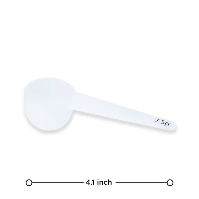 Alt view image 6 of 7 - Measure spoons | measuring spoons set of 6 | exact dosing 3 gram scoop, 5 gram scoop, 7,5g, 10g, 15g, 30g | kitchen measuring set for powder and liquids | plastic medicine spoon and cups