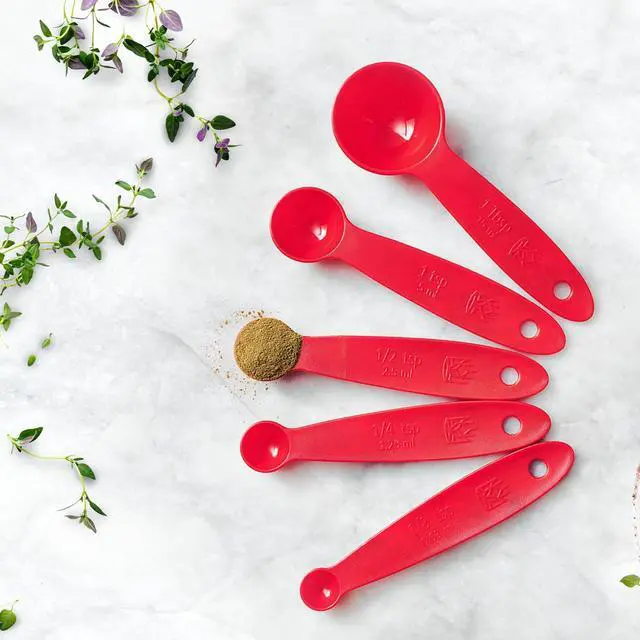 Alt view image 3 of 6 - Baking Company Lightweight Measuring Spoons, BPA- And PFAS-Free, 5-Piece Set, Precision Measures, For Baking And Cooking