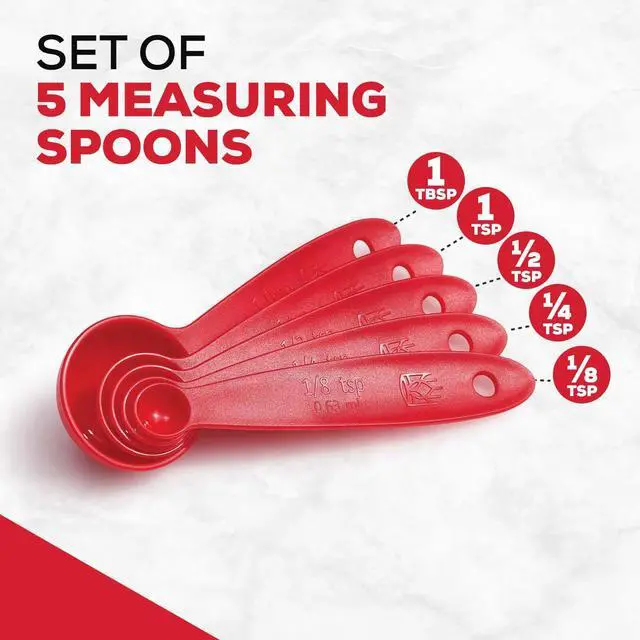 Alt view image 2 of 6 - Baking Company Lightweight Measuring Spoons, BPA- And PFAS-Free, 5-Piece Set, Precision Measures, For Baking And Cooking