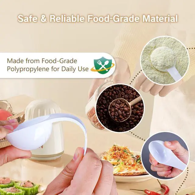 Alt view image 2 of 7 - 10Pcs Plastic Measuring Spoons Set Gram Cup Powder Scoops 0.25g 0.5g 1g 1.5g 2g 3g 5g 7.5g 10g 15g Adjustable Measuring Spoons for Powder Bead Coffee Spices Dry Goods