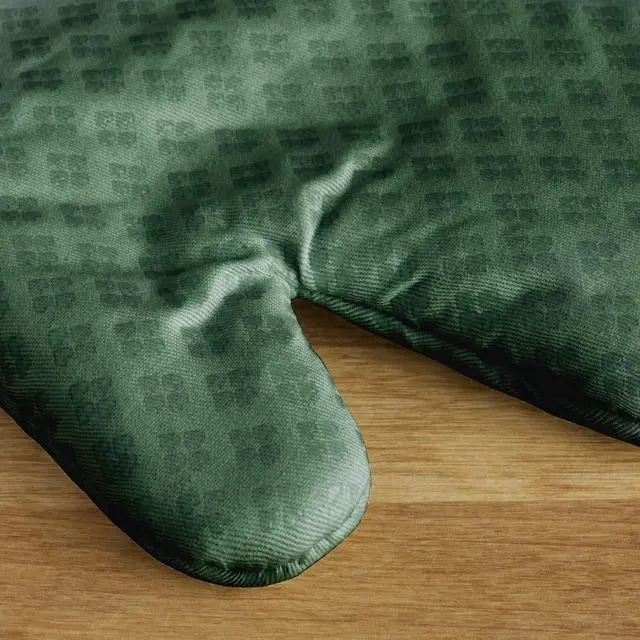 Alt view image 4 of 6 - Asteroid Oven Mitt Set, 7"x12.5", Dark Green, 2 Piece