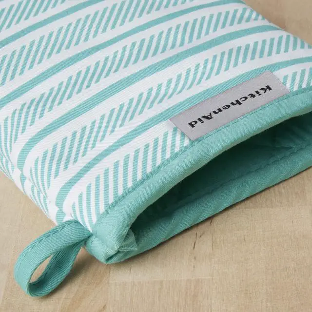Alt view image 4 of 4 - Albany Mini Oven Mitt 2-Pack Set, Aqua Sky, 5.5"x8"